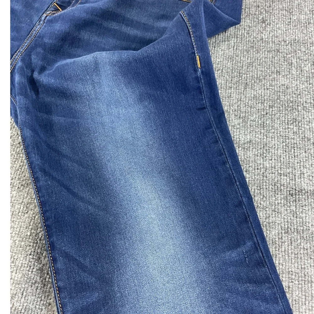 True Religion Billie Mid Rise Straight Jeans Womens 38x34 Blue Stretch Denim